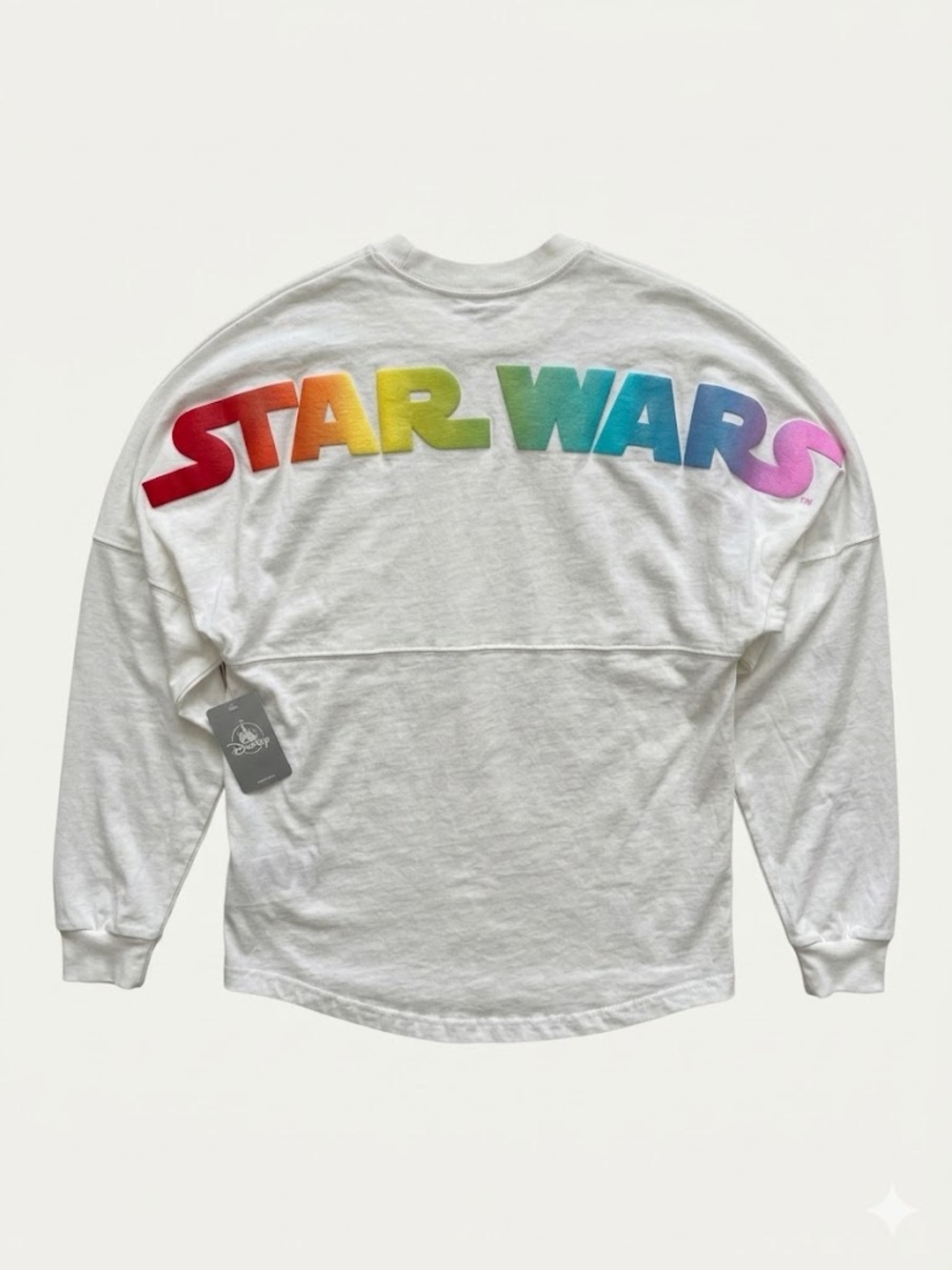 Disney Parks Pride Star Wars Rainbow Ombre Logo White Spirit Jersey NWT Size Med